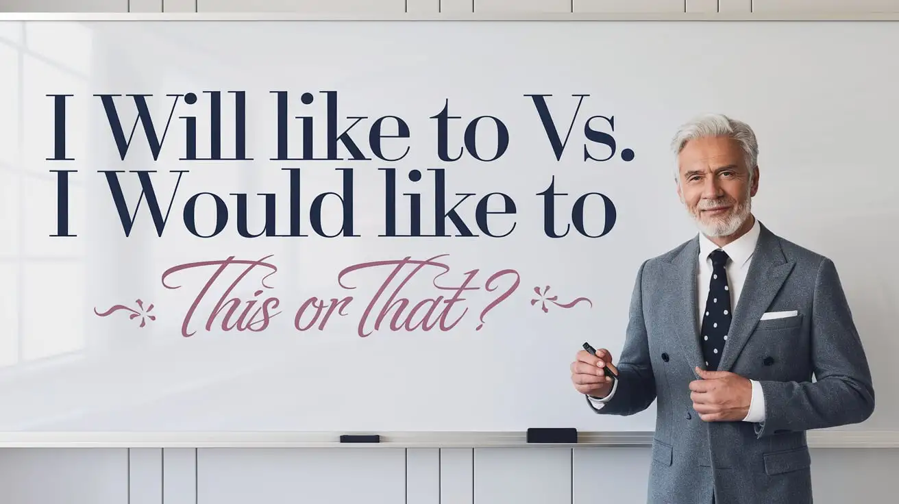 I Will Like To vs. I Would Like To