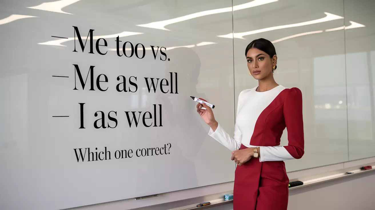 “Me Too” vs. “Me as Well” vs. “I as Well”