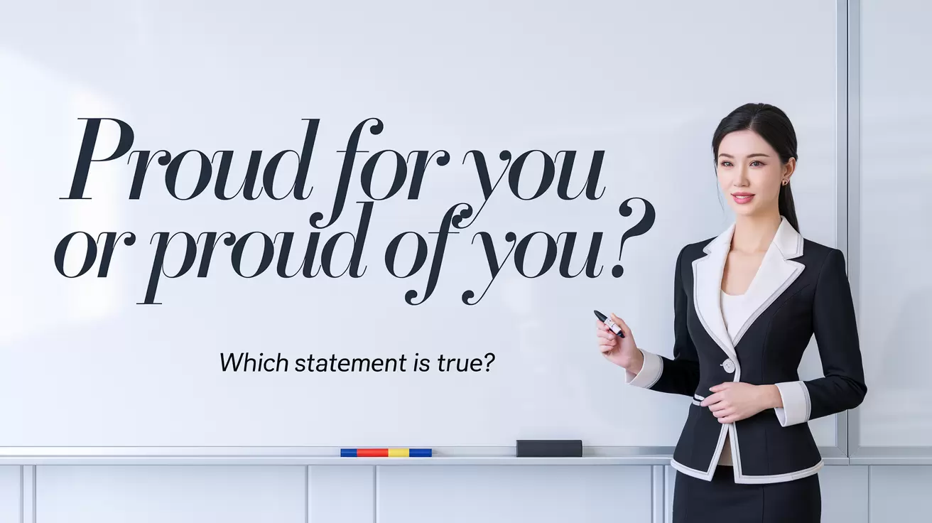 Proud for You or Proud of You