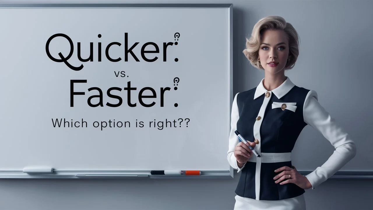 Quicker vs Faster