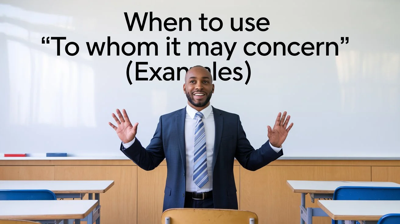 When to Use “To Whom It May Concern”
