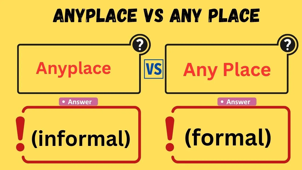 Anyplace vs Any Place