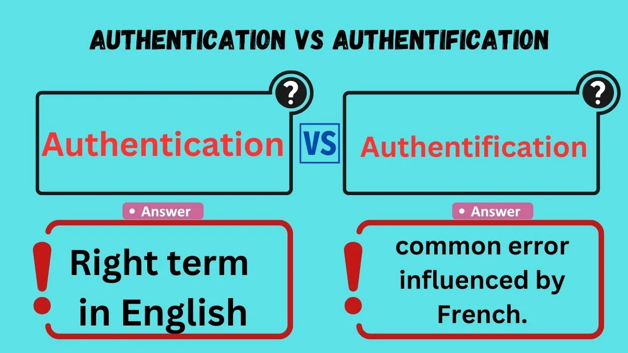 Authentication vs Authentification