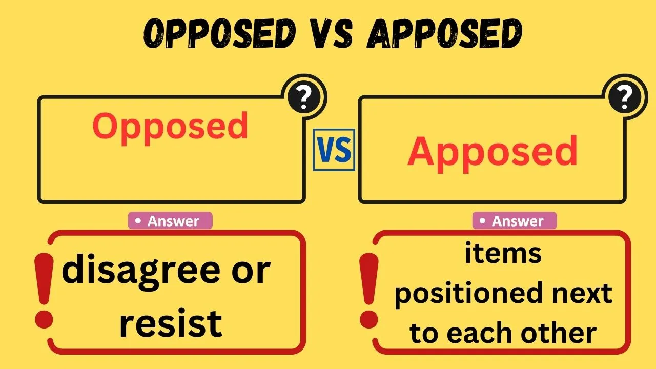 Opposed vs Apposed