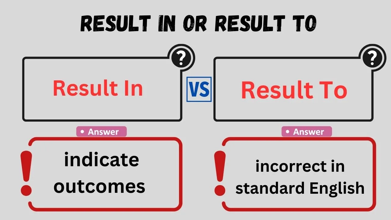 Result In or Result To