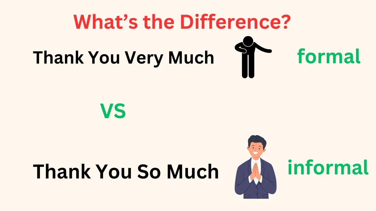 Thank You Very Much vs Thank You So Much