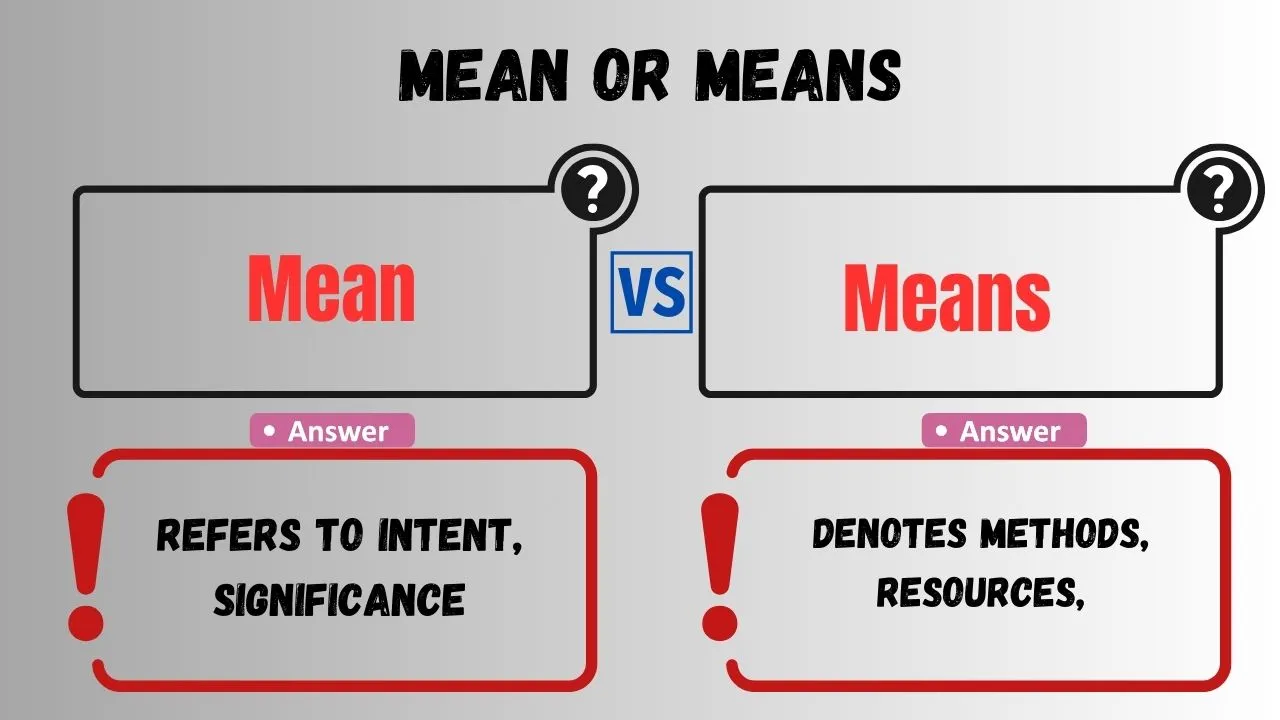 Mean or Means