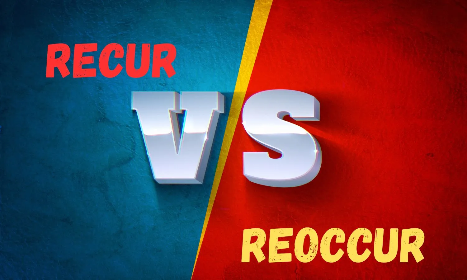 Recur vs Reoccur