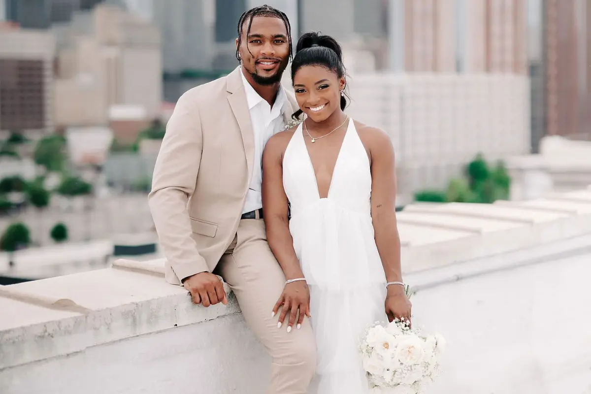 Simone Biles and Jonathan Owens